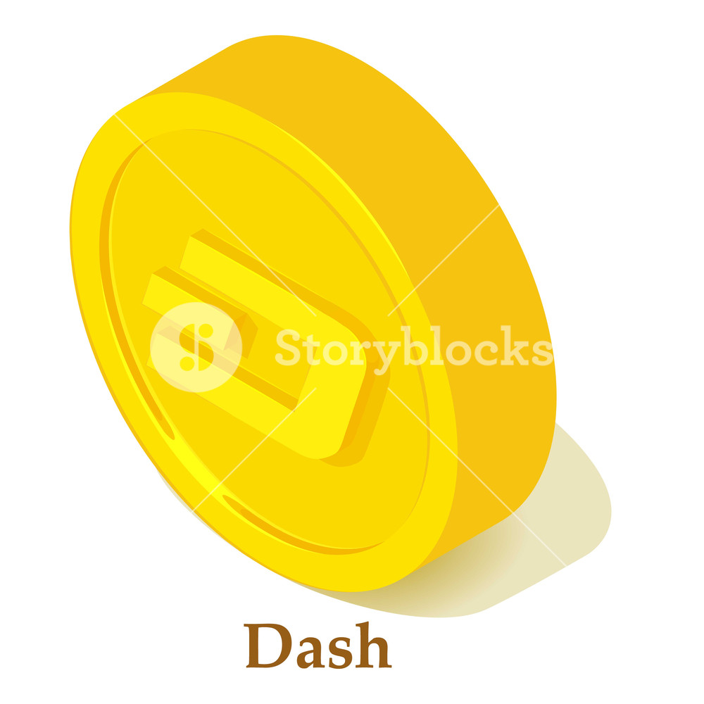 1000x1000 Dash Icon Isometric Illustration Of Dash Vector Icon For Web