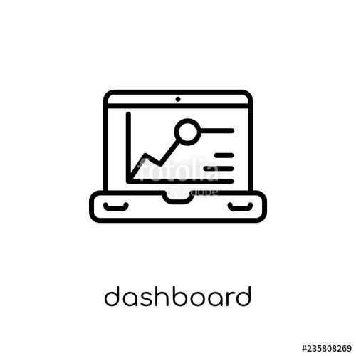 500x500 Dashboard Icon Trendy Modern Flat Linear Vector Dashboard Icon