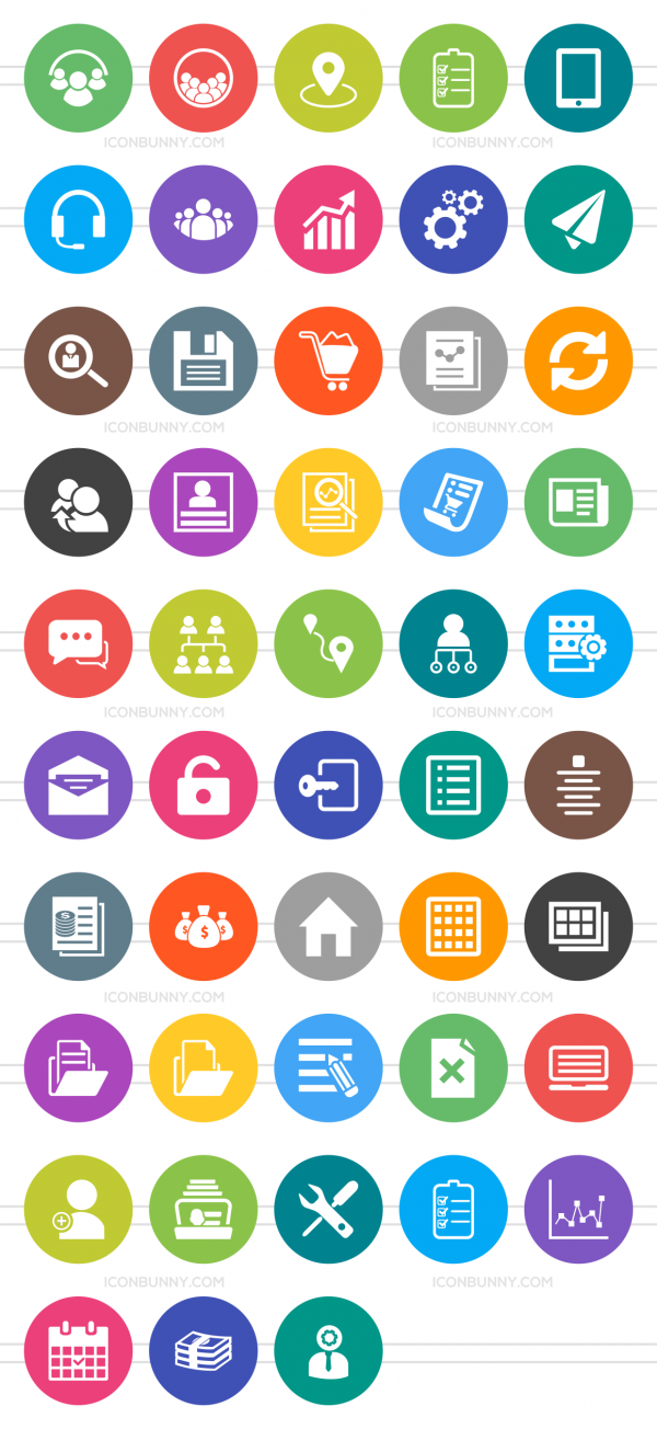 600x1304 Admin Dashboard Flat Round Icons