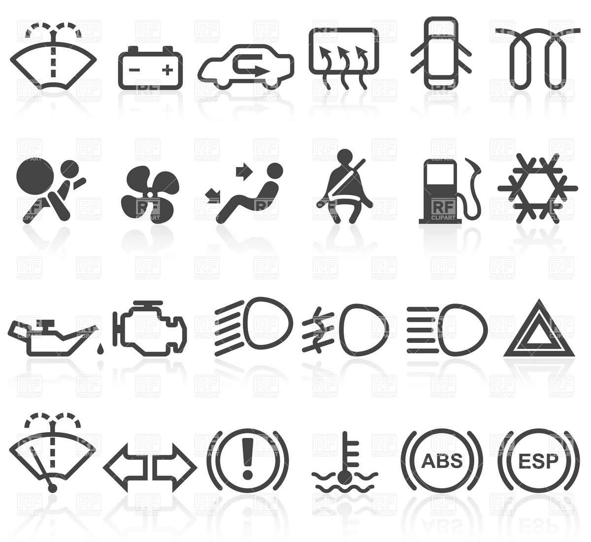 1200x1100 Car Dashboard Icons Vector Image Of Signs, Symbols, Maps Good