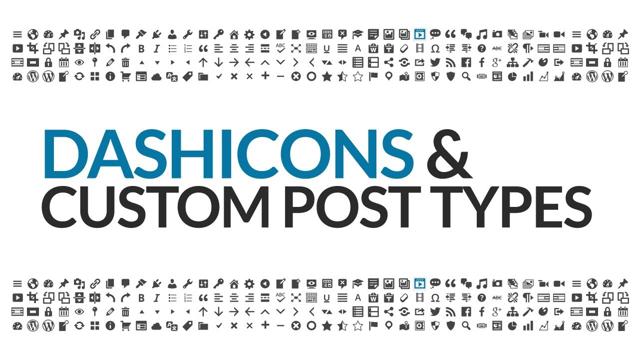 1280x720 Dashicons + Custom Post Types Wordpress Plugin