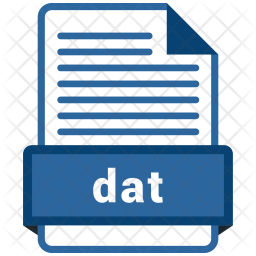 256x256 Dat Icon Of Colored Outline Style