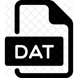 256x256 Dat Icon Of Glyph Style