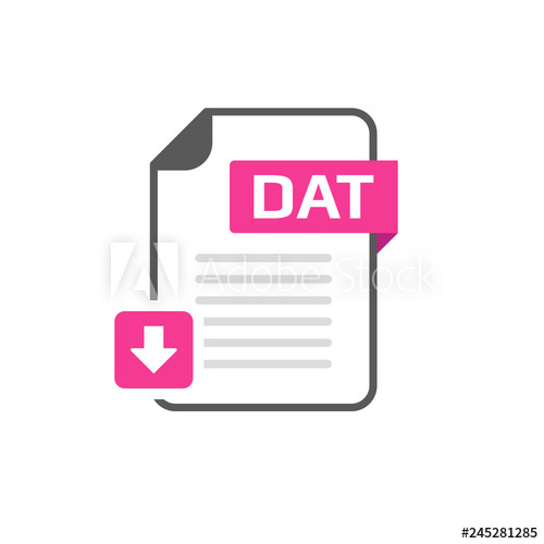500x500 Download Dat Format, Extension Icon