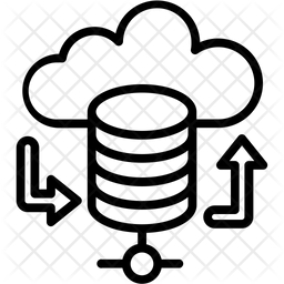 256x256 Cloud Data Backup Icon Of Line Style