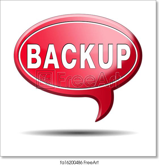 561x581 Free Art Print Of Backup Icon Or Sign Backup Data And Software