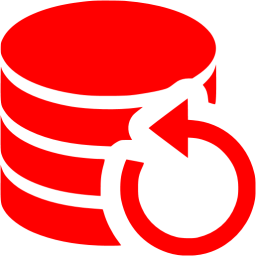 256x256 Red Data Backup Icon