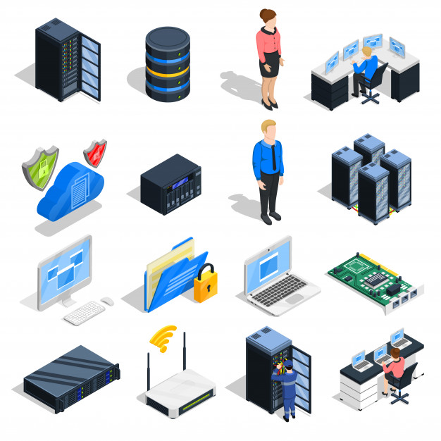 626x626 Datacenter Elements Icon Set Vector Free Download