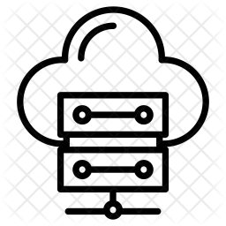 256x256 Cloud Datacenter Icon Of Line Style