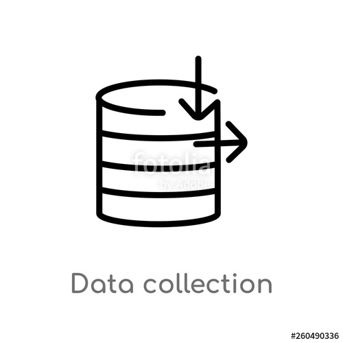 Outline Data Collection Vector Icon Isolated Black Simple Line 500x500 Outline Data Collection Vector Icon Isolated Black Simple Line