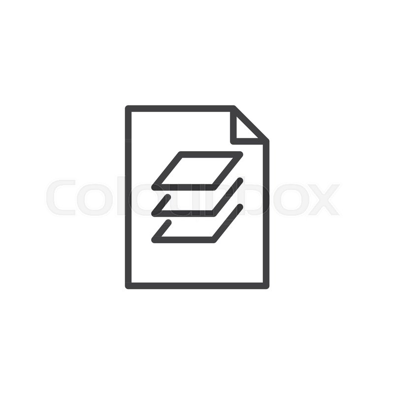800x800 Data Document Line Icon, Outline Stock Vector Colourbox