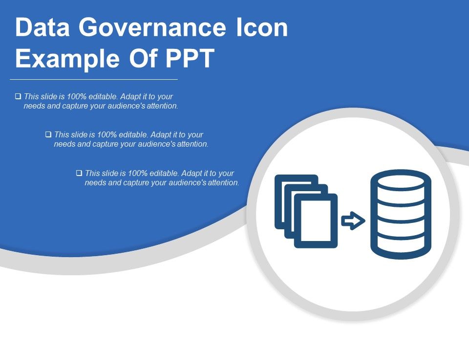960x720 Data Governance Icon Example Of Ppt Powerpoint Presentation