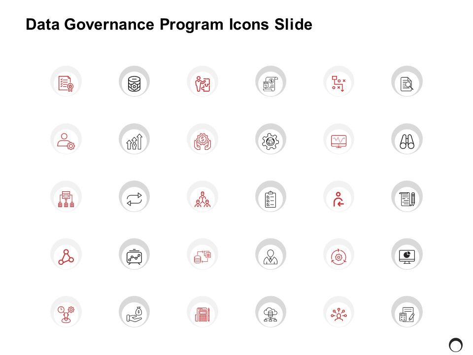 960x720 Data Governance Program Icon Slide Strategy Ppt Powerpoint
