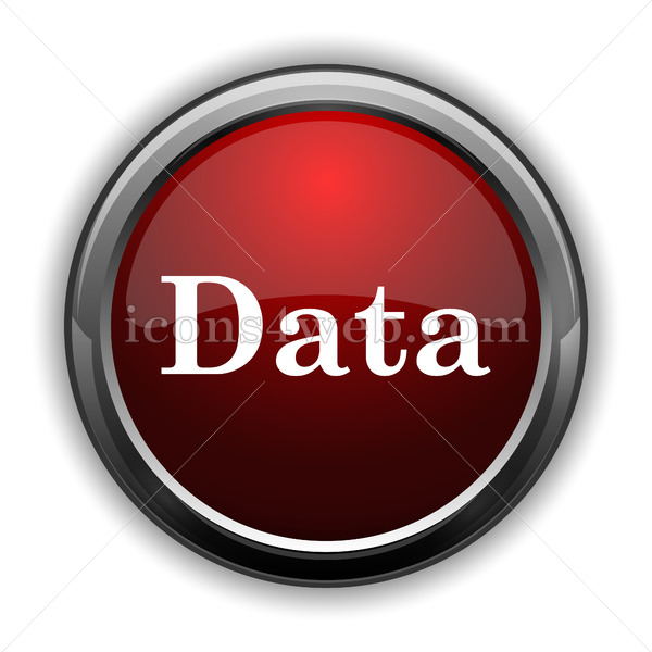 600x600 Data Icon Red Glossy Web Icon With Shaddow