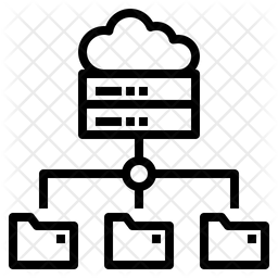 256x256 Cloud Data Icon Of Line Style