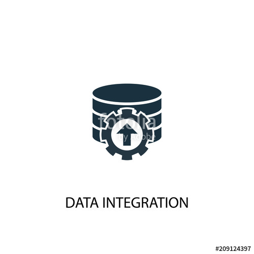 500x500 Data Integration Icon Simple Element Illustration Stock Image