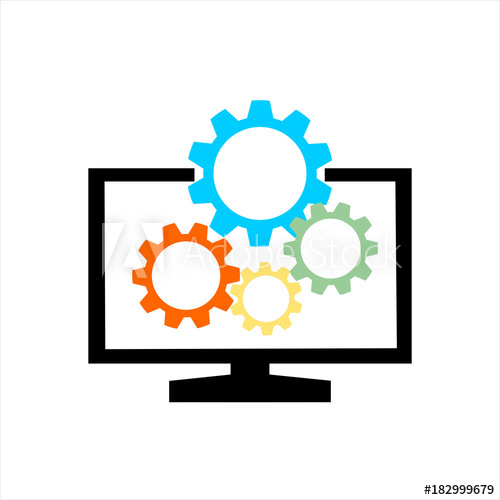 Data Management Icon Flat Design Business Concept 500x500 Data Management Icon Flat Design Business Concept