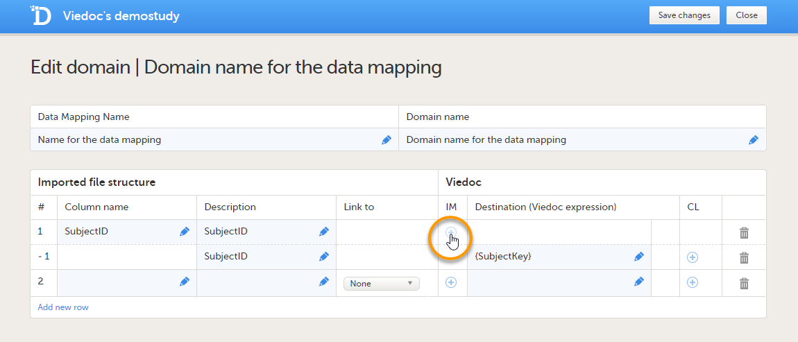 Viedoc Designer User Guide Creating A Data Mapping For Import 1150x493 Viedoc Designer User Guide Creating A Data Mapping For Import