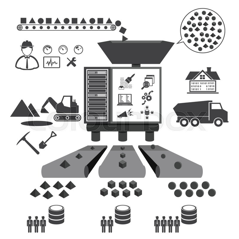 Big Data Icons Set, Data Mining Stock Vector Colourbox 800x800 Big Data Icons Set, Data Mining Stock Vector Colourbox