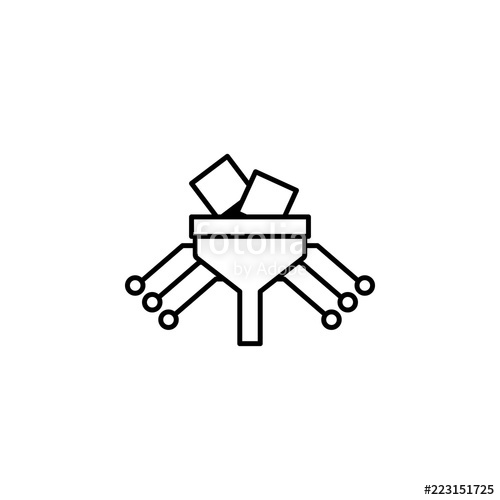 Big Data Filter, Data Mining Icon Element Of Artificial 500x500 Big Data Filter, Data Mining Icon Element Of Artificial