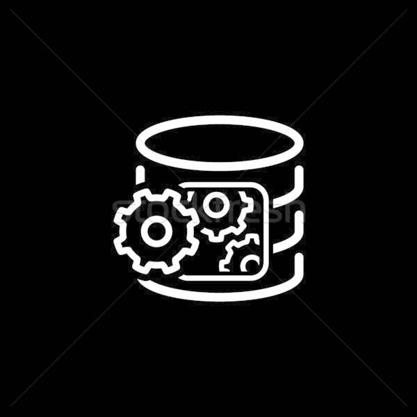 600x600 Data Processing Icon Flat Design Vector Illustration Vadym