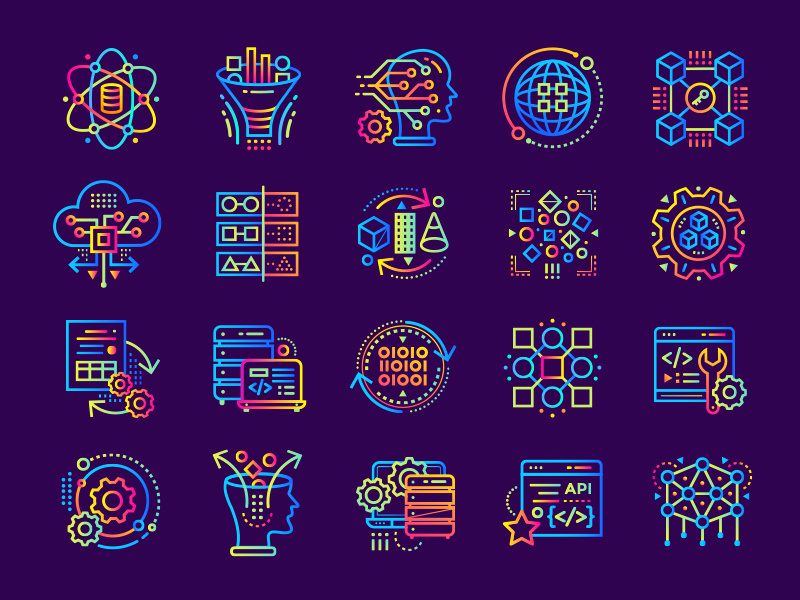 800x600 Data Science Gradient Icons