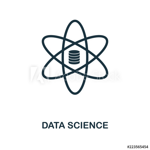 500x500 Data Science Icon Monochrome Style Design From Big Data Icon