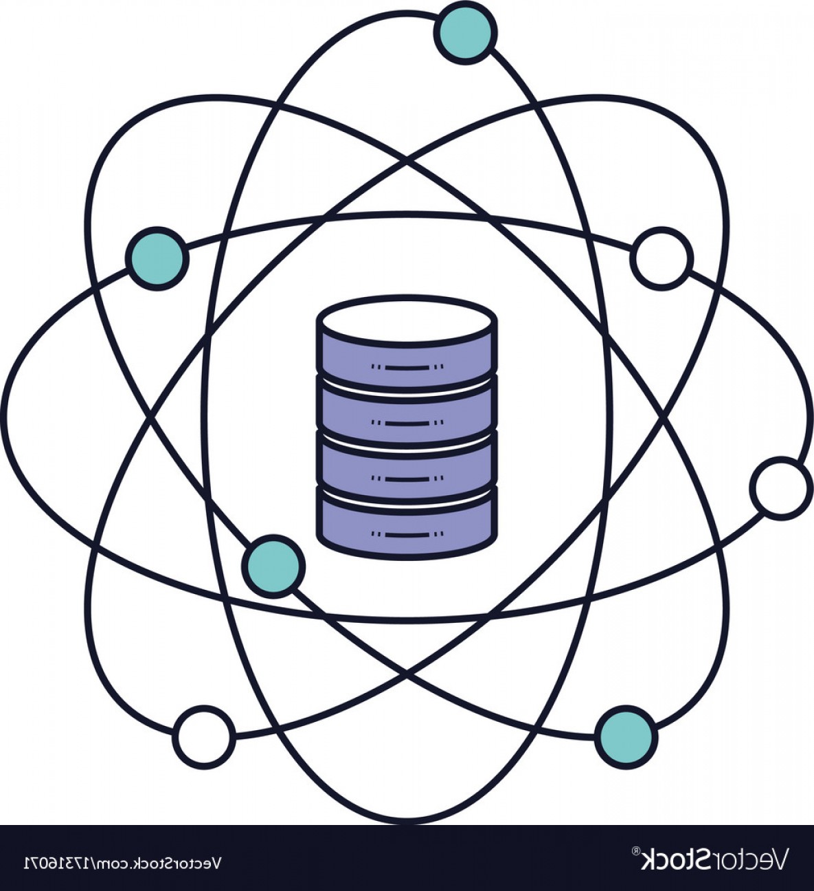 1185x1296 Data Science Atom Around Of Server Icon In Color Vector Geekchicpro