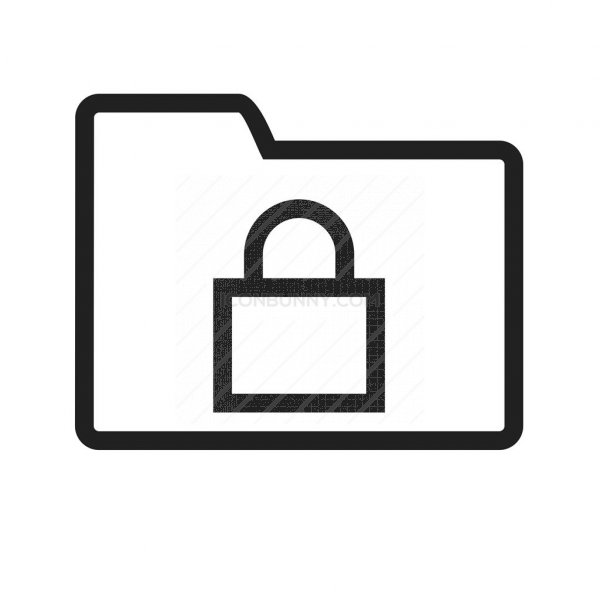 600x600 Secure Folder Line Icon