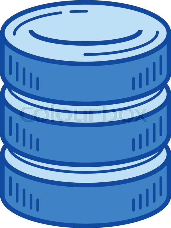 600x800 Data Storage Vector Line Icon Isolated Stock Vector Colourbox