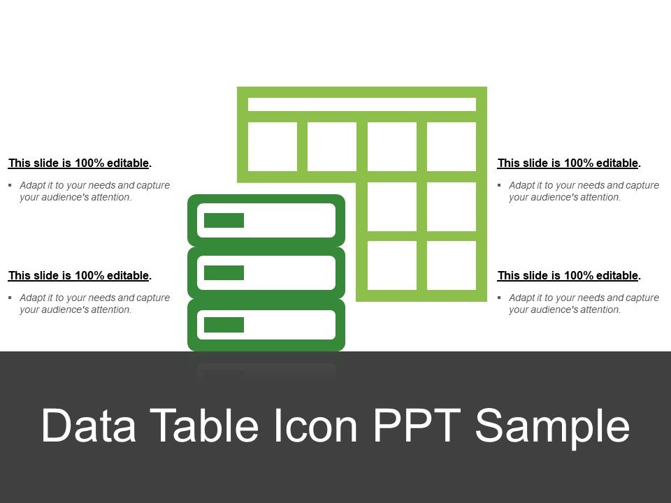 Data Table Icon Ppt Sample Powerpoint Slide Template 960x720 Data Table Icon Ppt Sample Powerpoint Slide Template