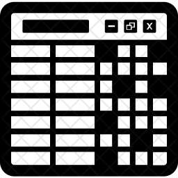 Data Table Icon Of Glyph Style 256x256 Data Table Icon Of Glyph Style