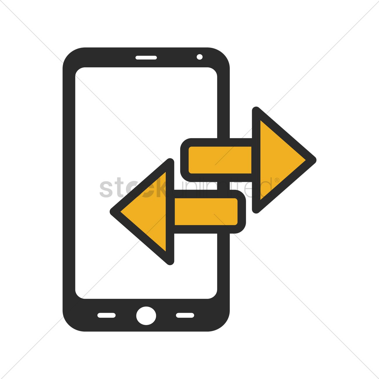 1300x1300 Phone Data Transfer Icon Vector Image