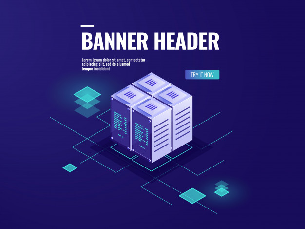 Server Room Isometric Icon, Big Data Processing, Data Warehouse 626x469 Server Room Isometric Icon, Big Data Processing, Data Warehouse