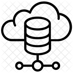 256x256 Cloud Database Icon Of Line Style