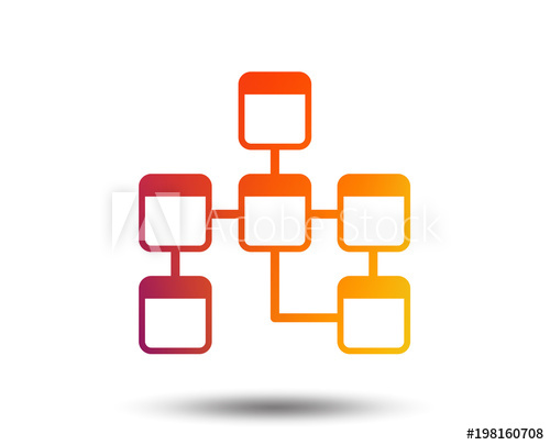 500x405 Database Sign Icon Relational Database Schema Symbol Blurred
