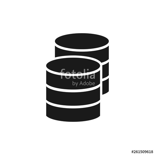 500x500 Database Server Icon Vector Illustration Modern Database Icon