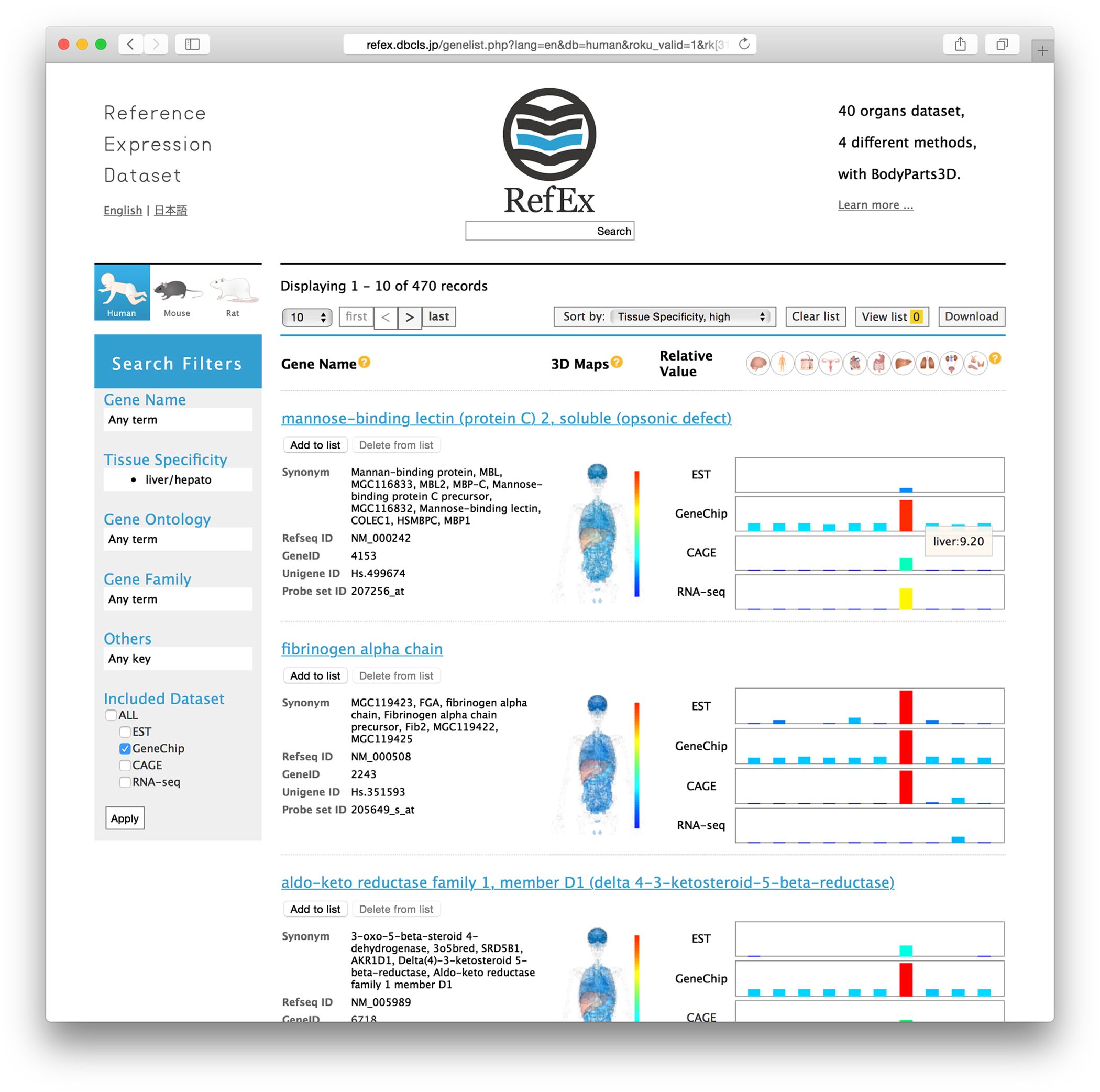 2100x2084 Refex, A Reference Gene Expression Dataset As A Web Tool