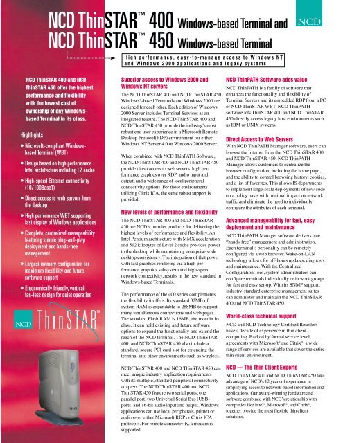 495x640 Thinstar Datasheet