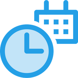 256x256 Date, Time, Schedule, Calender, Planning, Event, Clock Icon