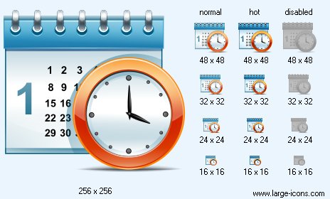 464x280 Date And Time Icon Image Large Time Icons