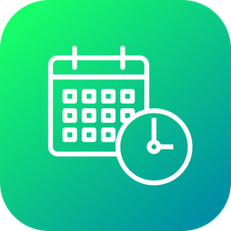 256x256 Game, Schedule, Calendar, Deadline, Timer, Date, Time Icon Of Line