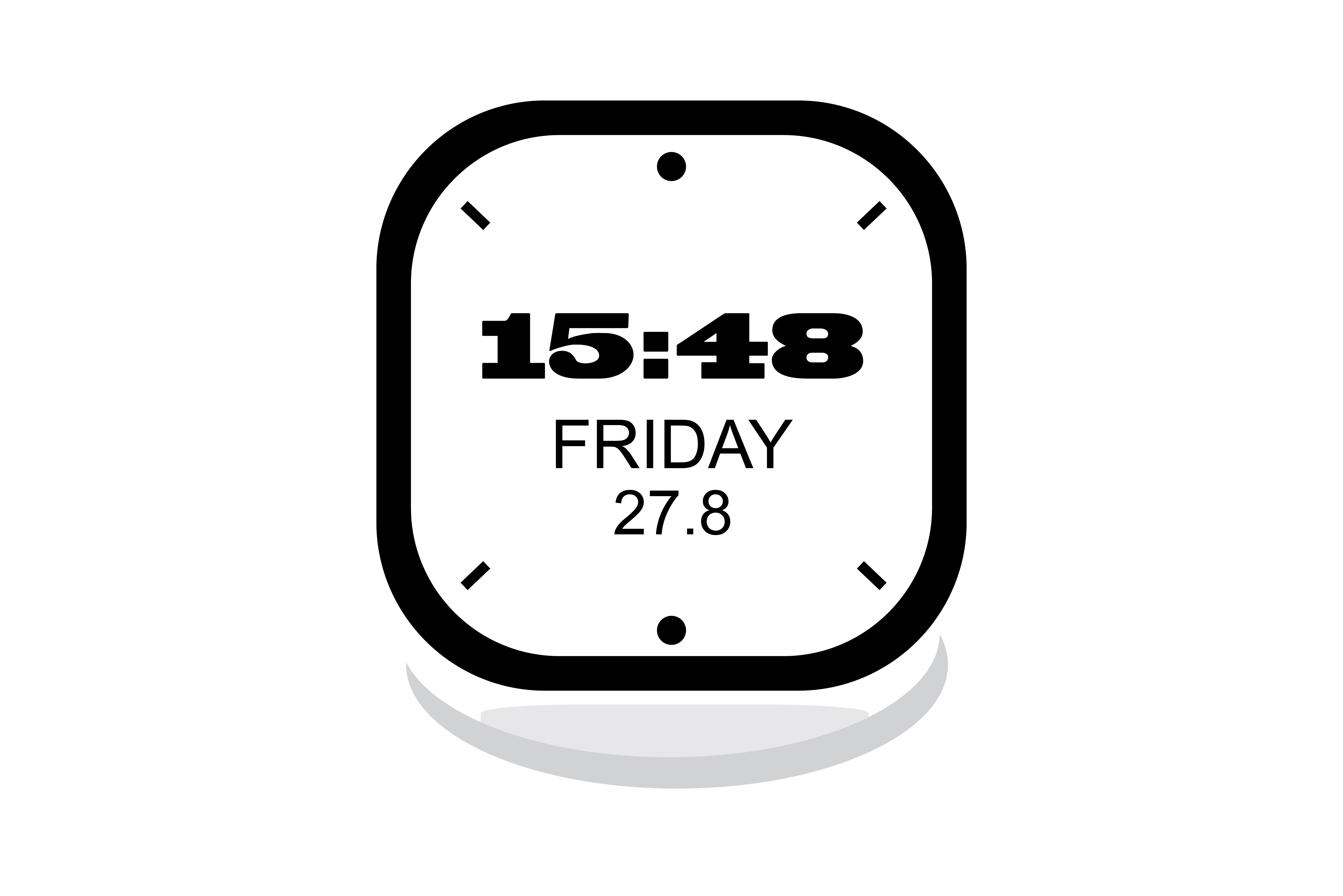 5800x3870 Icon Set Time Clock With Date And Time Graphic