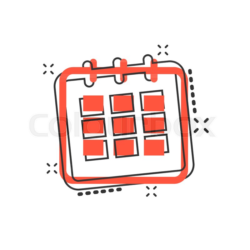 800x800 Vector Cartoon Calendar Agenda Icon In Stock Vector Colourbox