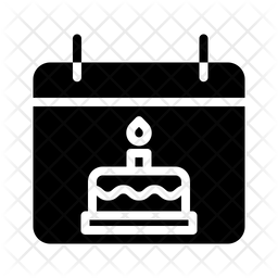 256x256 Birth Date Icon Of Glyph Style