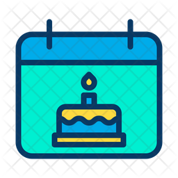256x256 Date Of Birth Icon Of Colored Outline Style