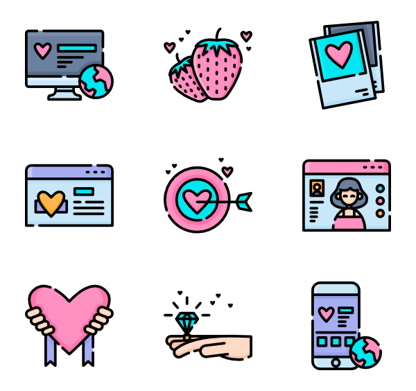 600x564 Dating App Icons