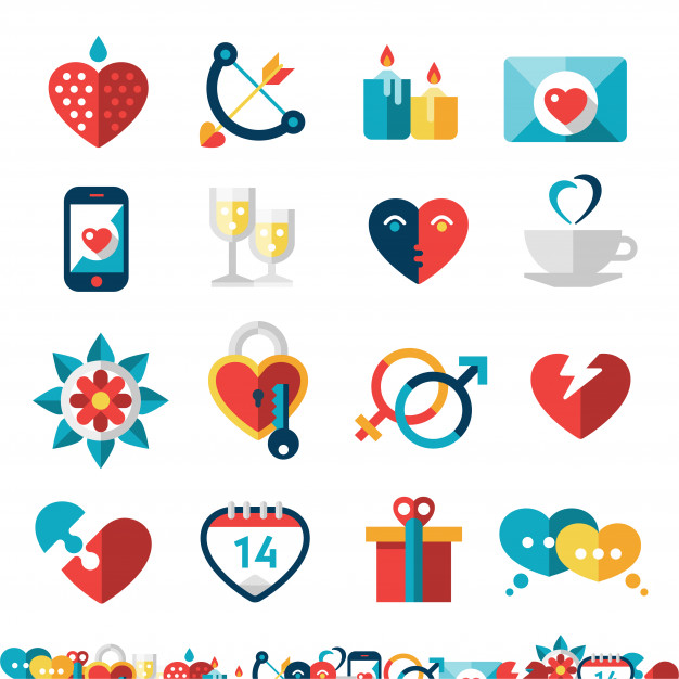 626x626 Dating Icon Set Vector Free Download