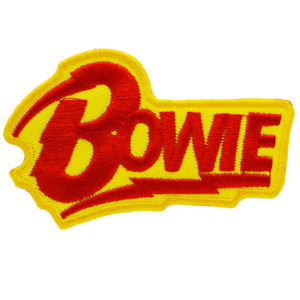 300x300 David Bowie Logo Iron On Patch Sew Rock Pop Icon Music Glam Retro