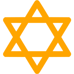 Orange Star Of David Icon 256x256 Orange Star Of David Icon